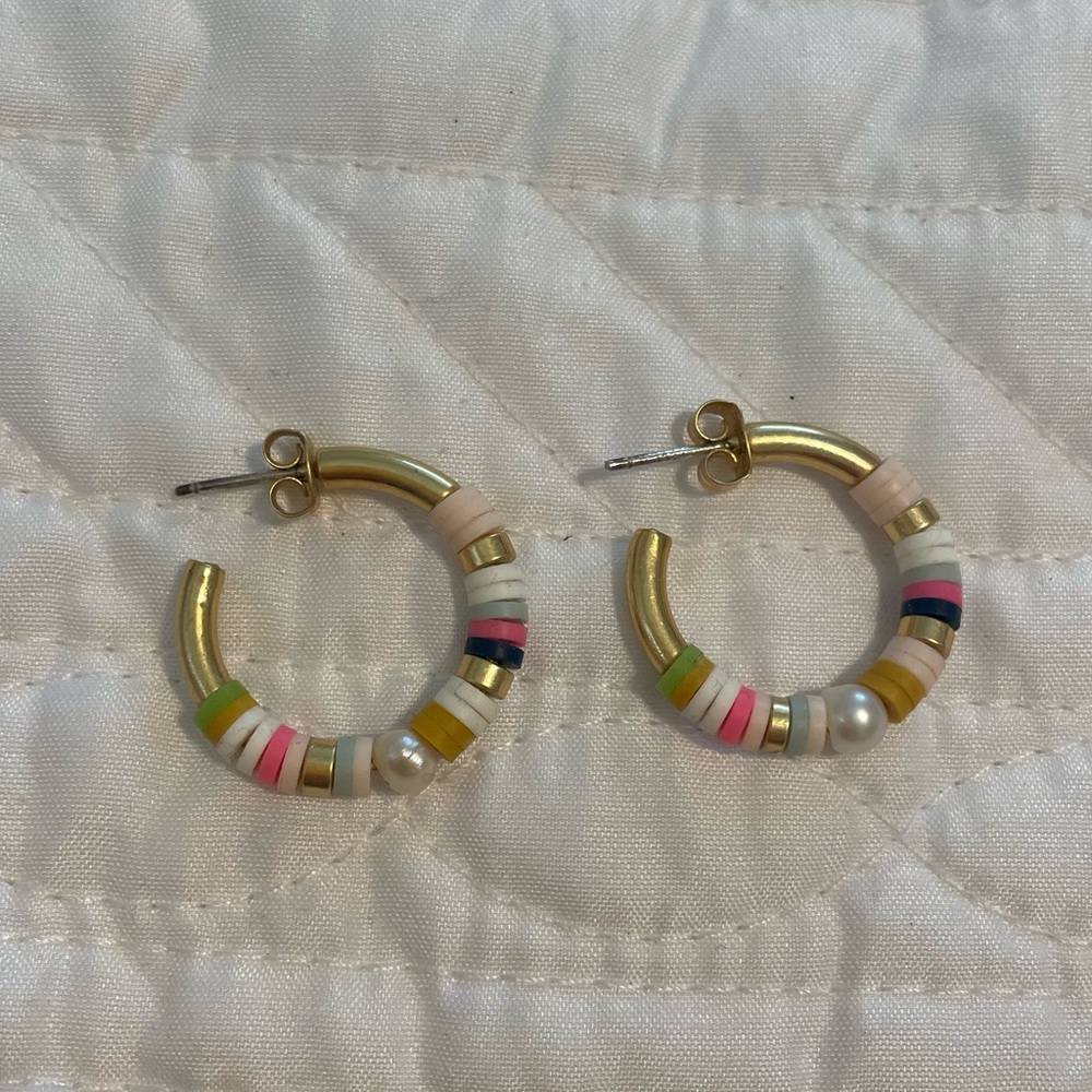 Madewell Gold Beaded Earrings